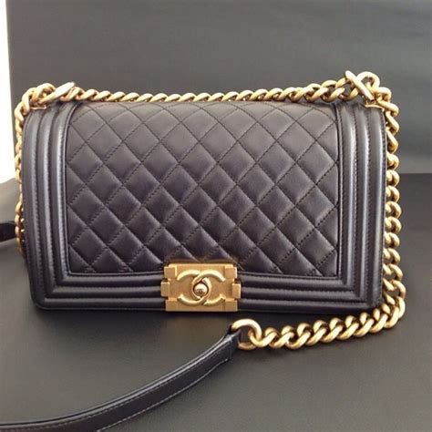 chanel medium boy bag gold hardware|chanel leboy medium.